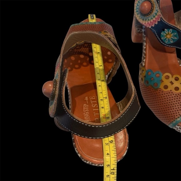 Spring Step L’Artiste Sandal Jive Quarter Strap Camel Multi TanBlackBRN H3”40 8 - Picture 13 of 15
